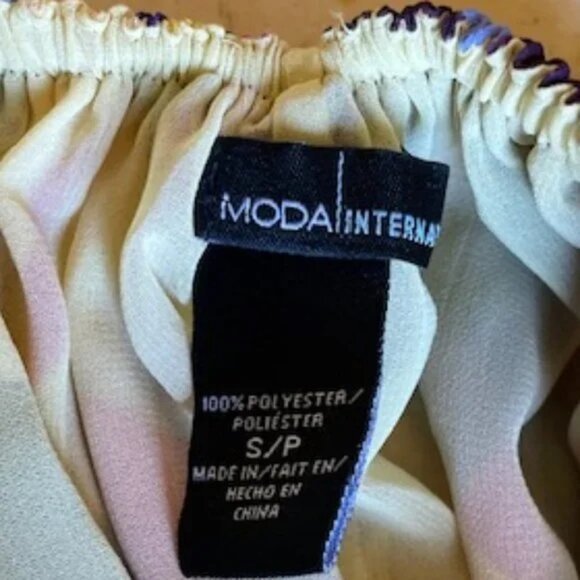 Moda International Women's Multi Color Halter Deep V-Neck Maxi Dress SZ S/P - Picture 4 of 9